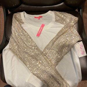NWT Pink Lily  Ladies sequin tunic! Very cute!